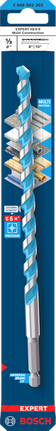 Broca multiusos Bosch EXPERT HEX-9 para construcción, de 1/2 pulgada.
