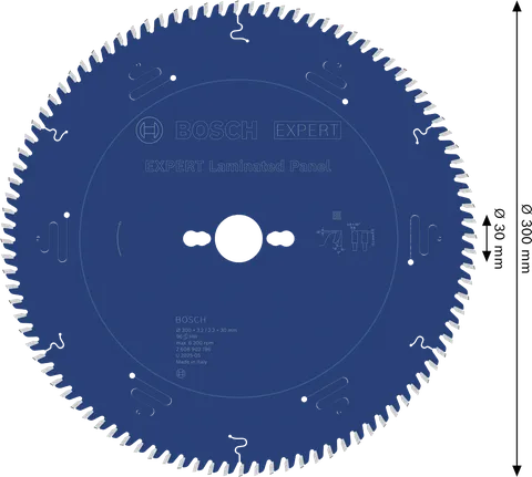 Hoja de sierra circular Bosch EXPERT para paneles laminados de 300 mm.