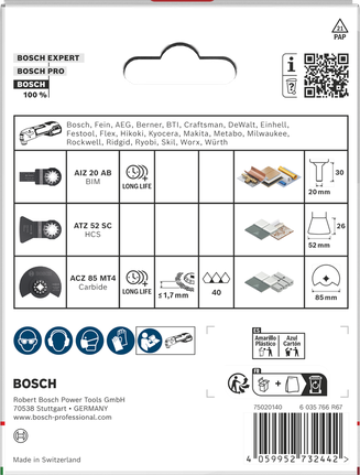 Juego de 3 hojas para alicatado Bosch.