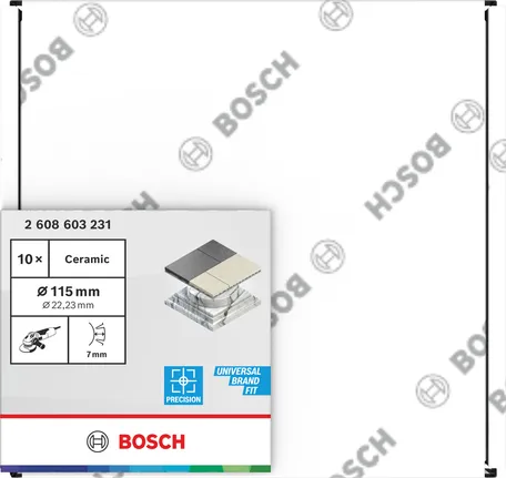Disco de corte cerámico Bosch de 115 mm para azulejos y piedra.