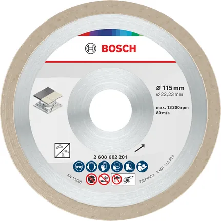 Disco de corte cerámico Bosch de 115 mm para azulejos.