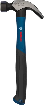 Martillo de garra Bosch de 20 oz curvo con cabeza de acero al carbono.