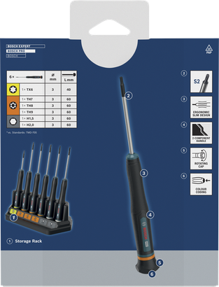 Juego de destornilladores PRO TX/TH/H Precision, 6 piezas