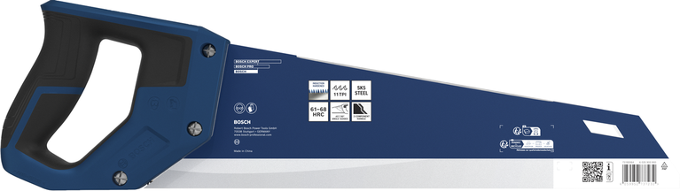 Sierra de mano Bosch de 400 mm con hoja de acero SK5 de 11 TPI.