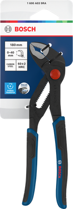 Alicates para bombas de agua Bosch de 180 mm con mangos multicomponente.