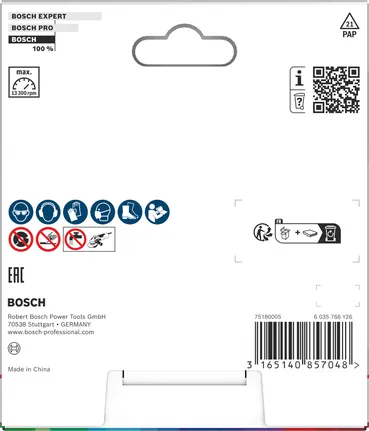 Embalaje del disco de corte de diamante multimaterial Bosch de 115 mm.