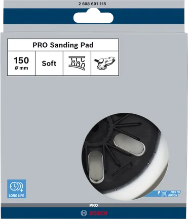 Almohadilla de lijado suave Bosch PRO de 150 mm para lijadoras orbitales.