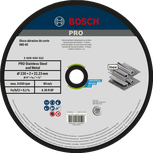 Disco de corte Bosch PRO de acero inoxidable de 230 mm para metal.