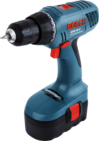 Taladro atornillador inalámbrico Bosch GSR 18-2 para uso profesional.