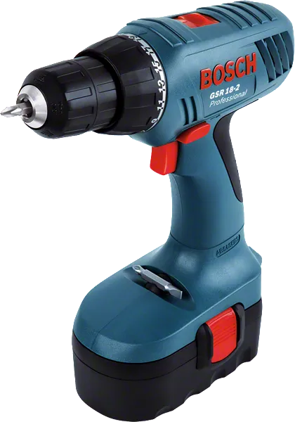 Taladro atornillador inalámbrico Bosch GSR 18-2 para uso profesional.