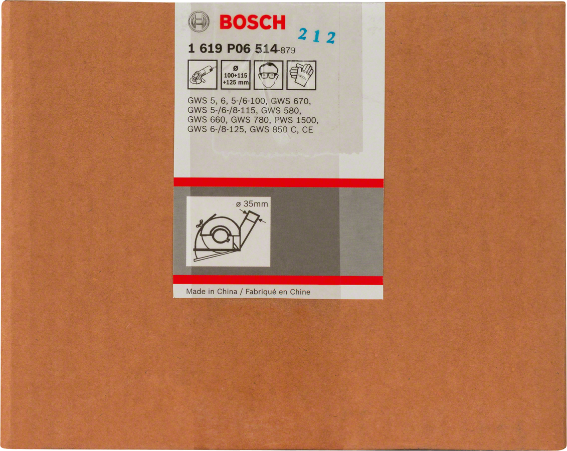 Guía de corte Bosch con salida de extracción de polvo.