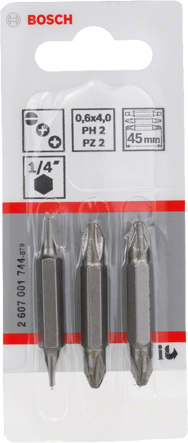 Juego de puntas de destornillador Bosch de 45 mm de longitud.