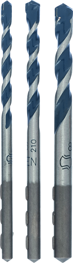 Juego de 3 brocas para hormigón Bosch CYL-5 de 5/6/8 mm.