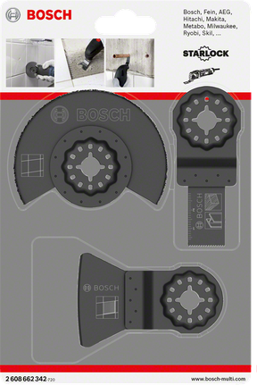 Bosch básico de 3 piezas para azulejos Starlock de Bosch.