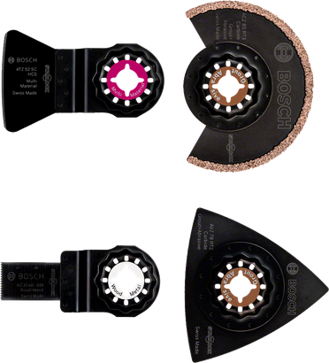 Juego de accesorios para baldosas Bosch de 4 piezas con hojas de carburo.