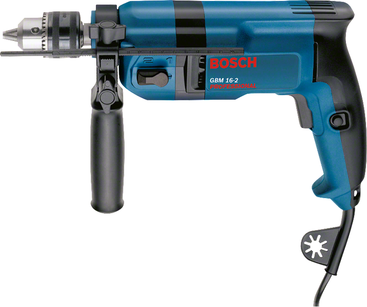 Taladro eléctrico Bosch azul.