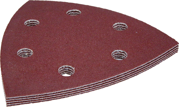 Hoja de lija Bosch F460 BfWP, grano 120 con 6 agujeros.