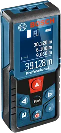 Medidor láser Bosch GLM 400 con pantalla digital.