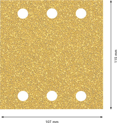 Hoja de lija Bosch EXPERT C470 115x107 mm 6 agujeros.