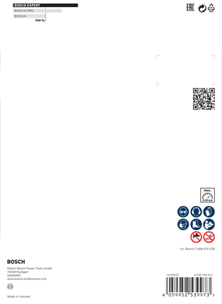 Disco de corte de diamante multimaterial Bosch EXPERT 180×22,23×2,4×12 mm.