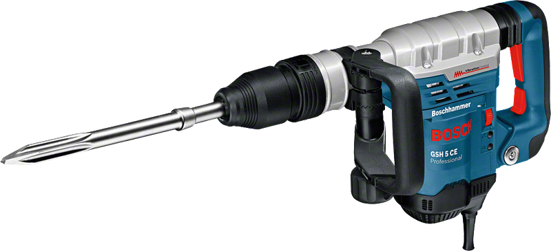 Martillo demoledor Bosch GSH 5 CE, control de vibraciones.