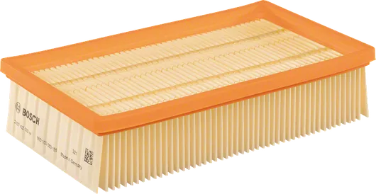 Filtro plano plisado de celulosa Bosch para extracción de polvo.