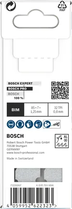 Hoja Bosch PRO Thin Metal S325GF 85×7×1,25 mm 5 uds.