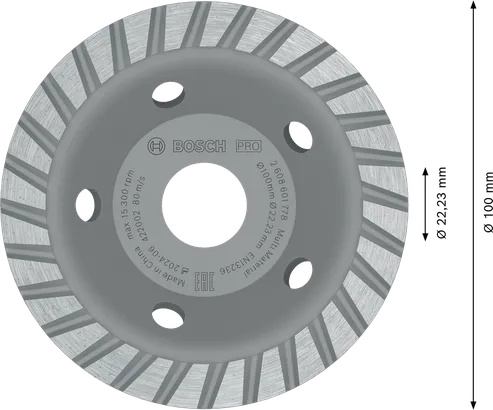 Cabezal de pulido multimaterial Bosch PRO de 100 mm.