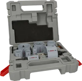 Juego de sierras de corona multimaterial Bosch PRO, 17 piezas en estuche.