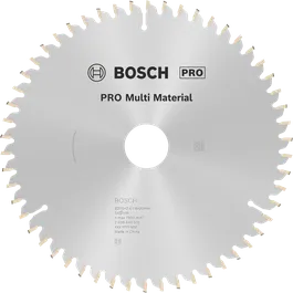Hoja de sierra circular Bosch PRO Multi Material, 54 dientes.
