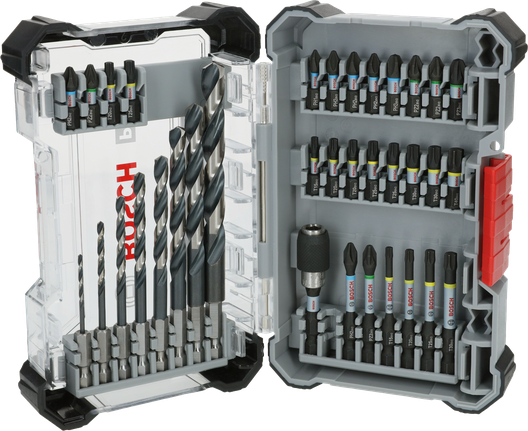 Juego de impacto para metal Bosch PRO de 35 piezas con puntas surtidas.