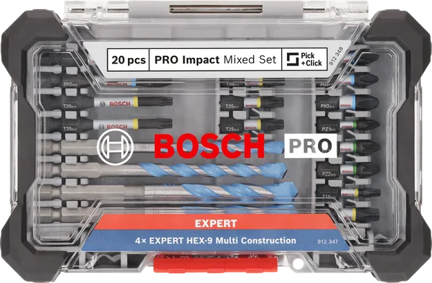 Bosch PRO Juego mixto de impacto 20 piezas.
