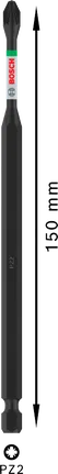 Punta de impacto Pozidriv Bosch PRO PZ2 150 mm.