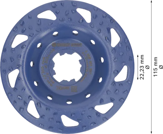 Cabezal de desbaste grueso inclinado Bosch EXPERT Multi Material de 115 mm.