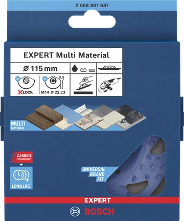 Cabezal de pulido multimaterial Bosch EXPERT de 115 mm.