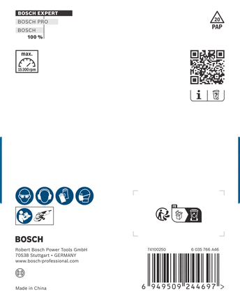 Cabezal de rectificado de carburo multimaterial Bosch Expert de 100 mm y 15 mm.