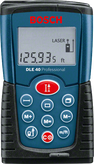 Medidor láser Bosch DLE 40 con pantalla digital.