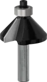 Fresa para router Bosch PRO con chaflán a 45 grados y vástago de 8 mm.