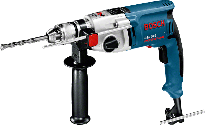 Taladro de impacto Bosch GSB 20-2 con empuñadura lateral.