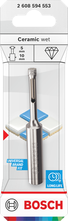 Broca húmeda para cerámica Bosch 5x10x30 mm.