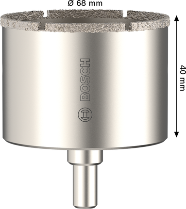 Sierra de corona perforadora para azulejos Bosch 68 x 40 mm.