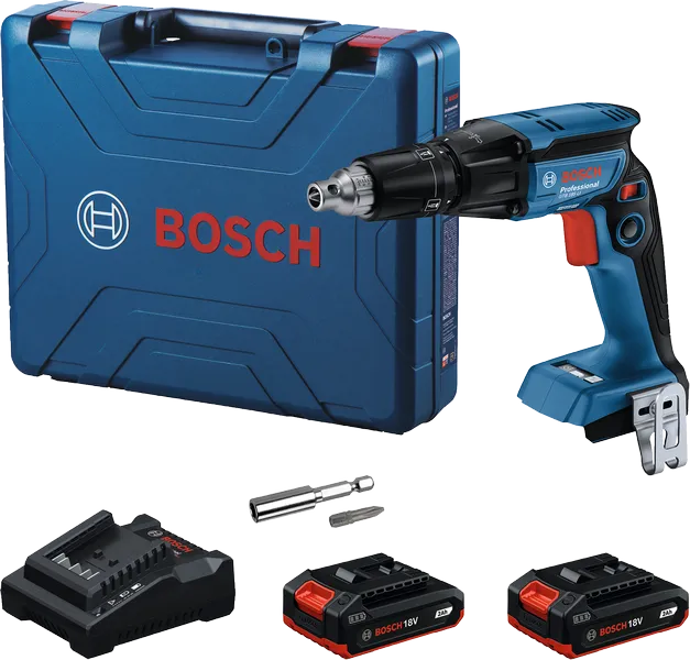 Juego de destornilladores inalámbricos para paneles de yeso Bosch GTB 185-LI.