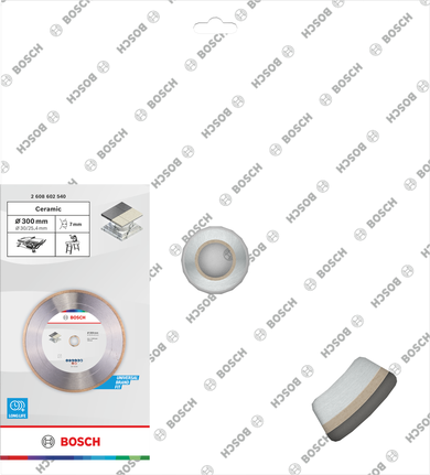 Disco de corte cerámico Bosch de 300 mm para azulejos.