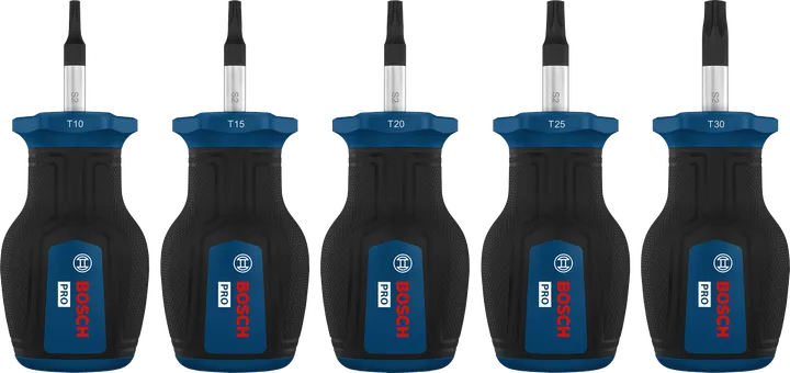 Juego de desatornilladores PRO Stubby Torx, 5 piezas
