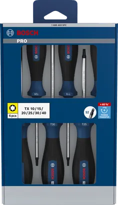 Juego de desatornilladores PRO Torx, 6 piezas