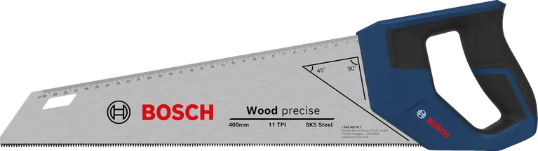 Sierra de mano Bosch 400 mm 11 TPI para cortes precisos de madera.