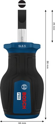 Destornillador PRO Slotted de mango ancho