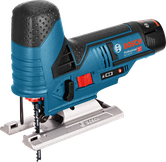 Bosch GST 12V-LI cordless jigsaw for precision cutting.