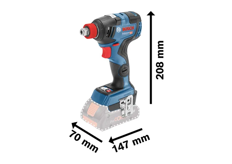 Bosch GDX 18V-200 C impact driver with ProCORE18V battery.