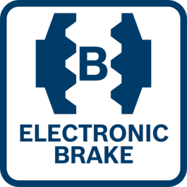  Electronic Brake: Tools stop immediately after deactivation of the tool.